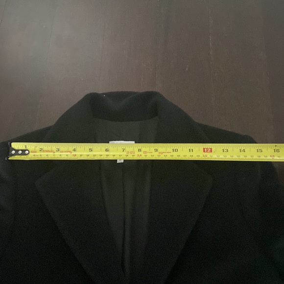 ARMANI-Collezioni Stunning Classic Black Angora/Wool/Cashmere Coat barely worn - Picture 7 of 12